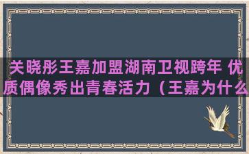 关晓彤王嘉加盟湖南卫视跨年 优质偶像秀出青春活力（王嘉为什么总和关晓彤在一起）(关晓彤马天宇王嘉春晚)